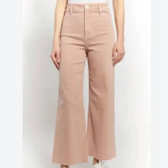 NWT Oat New York High Rise Wide Leg Rose Pink Jean - Picture 1 of 16